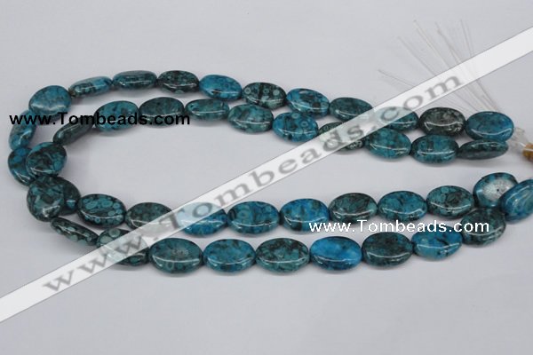 CMB48 15.5 inches 13*18mm oval dyed natural medical stone beads
