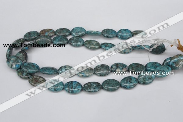 CMB49 15.5 inches 15*20mm oval dyed natural medical stone beads