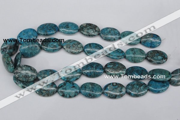 CMB50 15.5 inches 18*25mm oval dyed natural medical stone beads