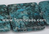 CMB56 15.5 inches 40*40mm square dyed natural medical stone beads