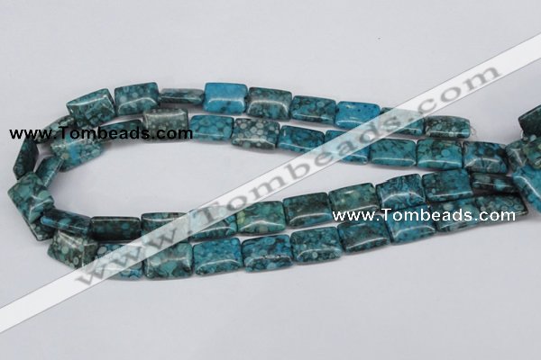 CMB57 15.5 inches 13*18mm rectangle dyed natural medical stone beads