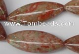 CME04 15.5 inches 15*40mm marquise New unakite gemstone beads