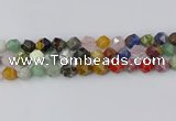 CME109 15.5 inches 12mm faceted nuggets mixed gemstone beads