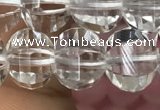 CME200 15.5 inches 7*9mm - 8*10mm pumpkin white crystal beads