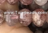 CME208 15.5 inches 7*9mm - 8*10mm pumpkin strawberry quartz beads