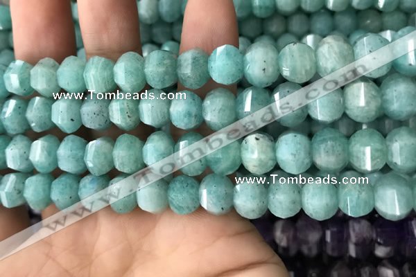 CME211 15.5 inches 7*9mm - 8*10mm pumpkin amazonite beads