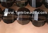 CME212 15.5 inches 7*9mm - 8*10mm pumpkin smoky quartz beads