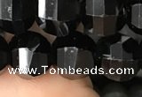 CME213 15.5 inches 7*9mm - 8*10mm pumpkin black quartz beads