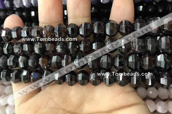 CME214 15.5 inches 7*9mm - 8*10mm pumpkin garnet beads