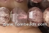 CME238 15.5 inches 10*11mm - 10*12mm pumpkin strawberry quartz beads