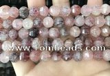 CME252 15.5 inches 7*9mm - 8*10mm pumpkin strawberry quartz beads