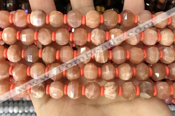 CME304 15.5 inches 8*11mm - 9*12mm pumpkin moonstone beads