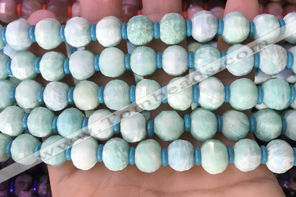 CME305 15.5 inches 8*11mm - 9*12mm pumpkin amazonite beads