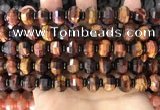 CME306 15.5 inches 8*11mm - 9*12mm pumpkin tiger eye beads