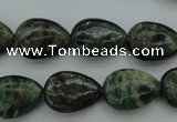 CME31 15.5 inches 12*16mm flat teardrop emerald gemstone beads