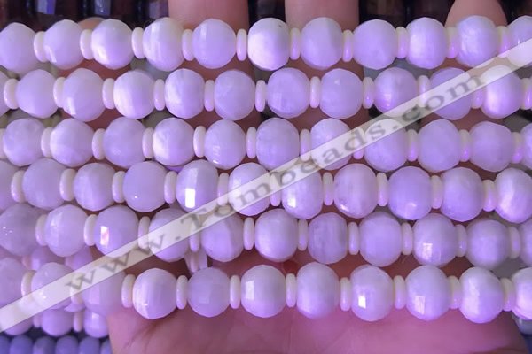 CME311 15.5 inches 8*10mm pumpkin white moonstone beads