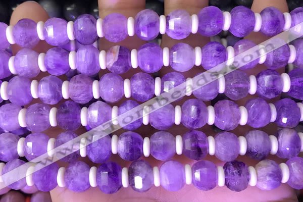 CME314 15.5 inches 8*10mm pumpkin lavender amethyst beads