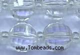 CME355 15 inches 10mm pumpkin white crystal beads