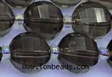 CME370 15 inches 10mm pumpkin smoky quartz beads