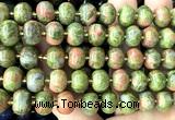 CME412 15 inches 8*12mm pumpkin unakite gemstone beads wholesale