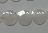 CME50 15.5 inches 15mm faceted coin rose quartz gemstone beads