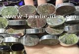 CME503 12 inches 18*28mm - 20*30mm oval bronze green stone beads