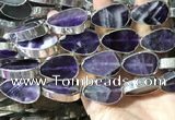 CME507 12 inches 18*28mm - 20*30mm flat teardrop amethyst beads