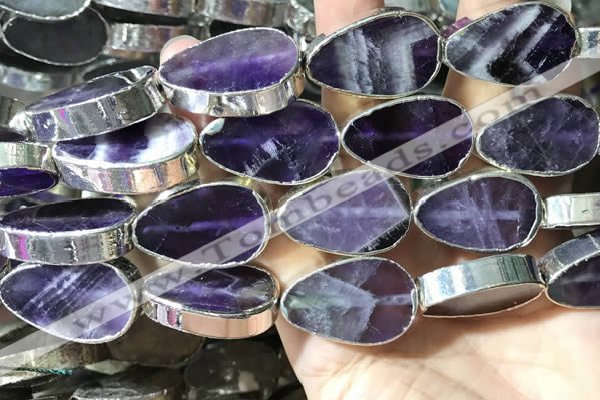 CME507 12 inches 18*28mm - 20*30mm flat teardrop amethyst beads