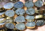 CME510 12 inches 18*28mm - 20*30mm flat teardrop labradorite beads