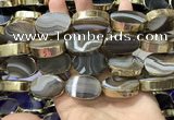 CME516 12 inches 18*28mm - 20*30mm oval banded agate beads