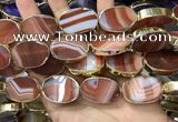 CME519 12 inches 18*28mm - 20*30mm oval banded agate beads