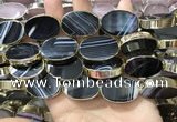 CME520 12 inches 18*28mm - 20*30mm oval banded agate beads