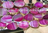 CME528 12 inches 18*28mm - 20*30mm flat teardrop banded agate beads