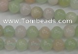 CMG102 15.5 inches 8mm round natural morganite beads wholesale