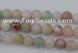 CMG111 15.5 inches 6mm round natural morganite beads wholesale