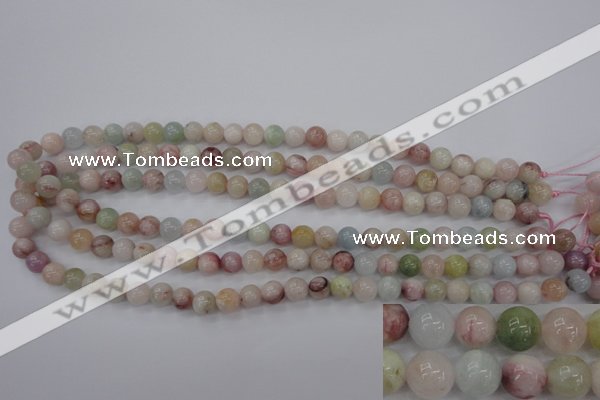 CMG111 15.5 inches 6mm round natural morganite beads wholesale