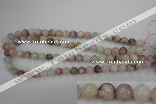 CMG113 15.5 inches 10mm round natural morganite beads wholesale