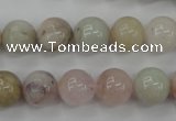 CMG114 15.5 inches 12mm round natural morganite beads wholesale