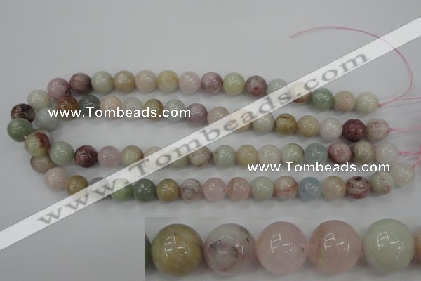 CMG114 15.5 inches 12mm round natural morganite beads wholesale