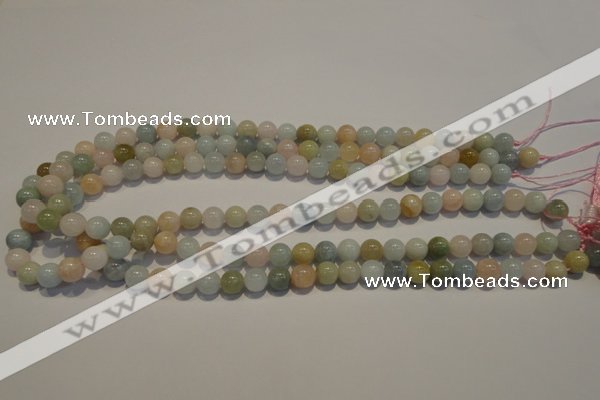 CMG12 15.5 inches 8mm round A grade natural morganite beads