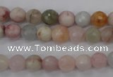 CMG122 15.5 inches 8mm faceted round natural morganite beads