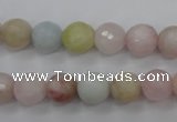 CMG123 15.5 inches 10mm faceted round natural morganite beads