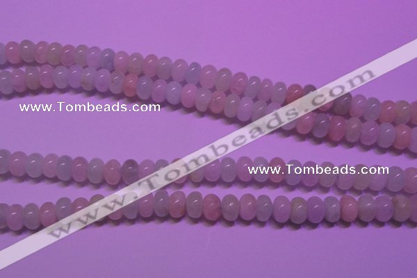 CMG131 15 inches 5*8mm rondelle natural morganite beads wholesale