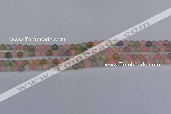 CMG171 15.5 inches 6mm round morganite gemstone beads wholesale