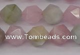 CMG204 15.5 inches 12mm faceted nuggets morganite gemstone beads