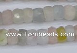 CMG216 15.5 inches 4*7mm faceted rondelle morganite beads