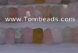 CMG220 15.5 inches 4*6mm faceted rondelle morganite beads