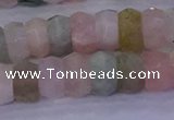 CMG221 15.5 inches 5*8mm faceted rondelle morganite beads