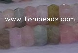 CMG223 15.5 inches 6*10mm faceted rondelle morganite beads