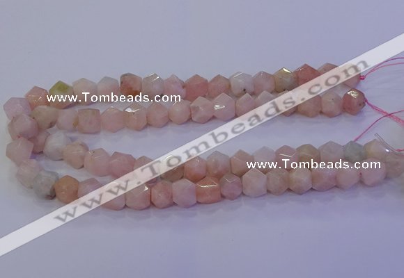 CMG225 15.5 inches 10*12mm - 12*14mm faceted nuggets morganite beads